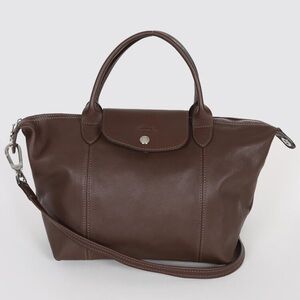 Longchamp Le Pliage Cuir Medium Tote